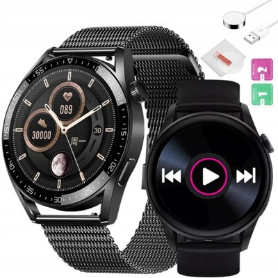 SMARTWATCH ZEGAREK ROZMOWY EKG 2 PASKI PL MENU O2