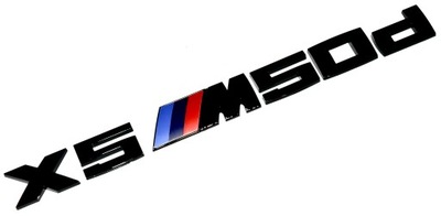 EMBLEMA BMW X5 M50D LOGOTIPO INSIGNIA INSCRIPCIÓN NEGRO  