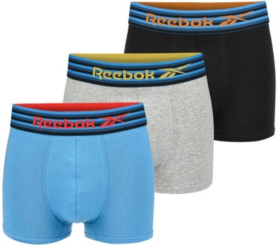 REEBOK MAJTKI BOKSERKI MĘSKIE BAWEŁNA 3PAK r. L