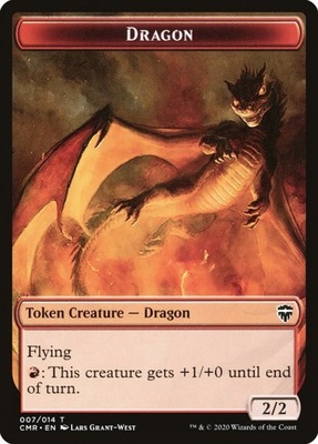 MtG: Dragon Token (Red 2/2) (xCMR)