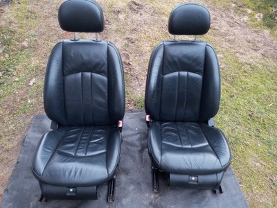 W211 W219 FACELIFT SEATS BLACK LEATHER HEATED PELNA ELECTRICS Z PAMIECIA  