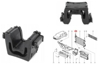 Кронштейн резиновый элемент кронштейн радиатора clio iv, captur фото №1