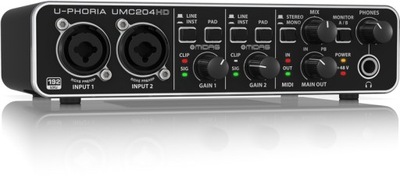 BEHRINGER UMC204HD U-PHORIA INTERFEJS AUDIO USB