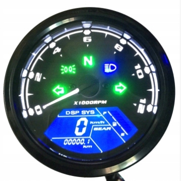 SPIDOMETRAS MOTOCIKLAS LCD SKAITMENINIS 0-12000RPM 