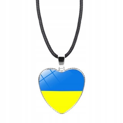 Ukraina Flaga Flagi z ukraińskim naszyjnikiem