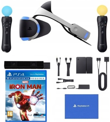 Okulary PS VR PlayStation + 2x Move + Kamera V2 + Gra VR