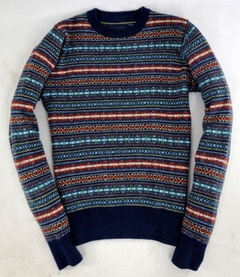 H&M Granatowy Sweter Wełna S