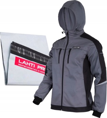 LAHTI PRO BLUZA РАБОЧАЯ ЗАЩИТНАЯ Z KAPTUREM СЕРАЯ SOFTSHELL L4041802 R. M