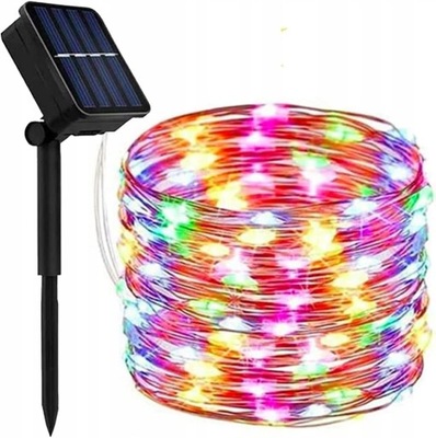 Solarne lampki sznurkowe 200 LED wielobarwność