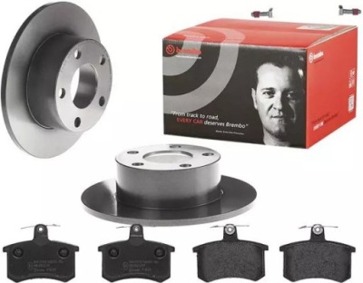 Brembo тормозные диски+ тормозные колодки задняя audi 100 a6 c4 245mm фото №1