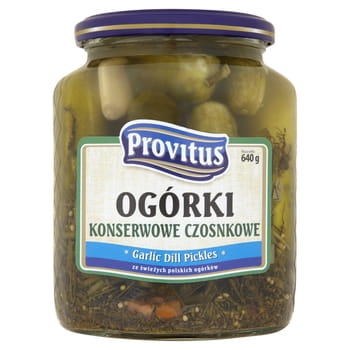 Ogórki konserwowe z czosnkiem Provitus 640g