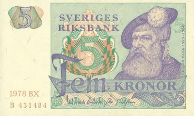 Szwecja - 5 Kronor - 1978 - P51d - St.1