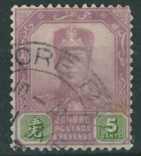 Malayo Johore 5 cents - Władca