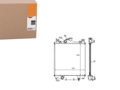 NRF RADUADOR DEL MOTOR 320017N SZ2059  