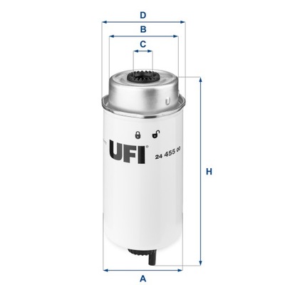 UFI 24.455.00 FILTRO COMBUSTIBLES  