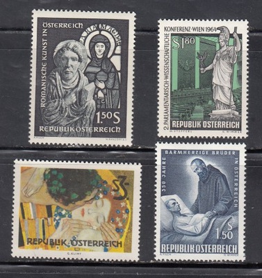 AUSTRIA **Mi 1151,1152,1154,1155 4 x seria z 1964