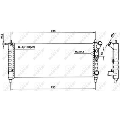 NRF 58154 RADUADOR DE AGUA  