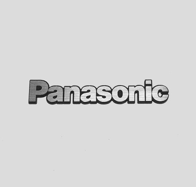 PANASONIC naklejka emblemat logo 50x9 mm*SREBRNA
