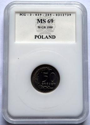 50 GROSZY 1990 - PCG MS69