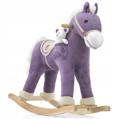 Koń Pony na biegunach Purple