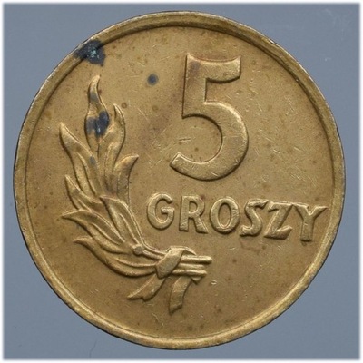 5 gr groszy 1949 Brąz