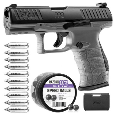 WALTHER PPQ M2 T4E .43 PISTOLET NA KULE GUMOWE +100 KUL +10 CO2 ZESTAW