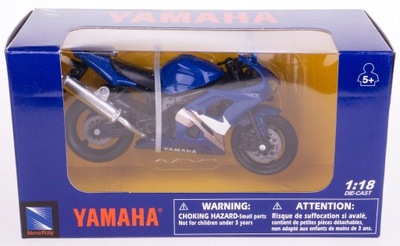 Motocykl YAMAHA YZF-R6 w skali 1:18 niebieski