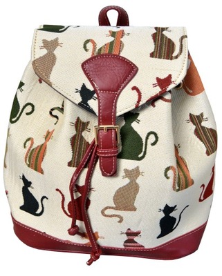 Plecak Gobelinowy - wzór Koty Filemon