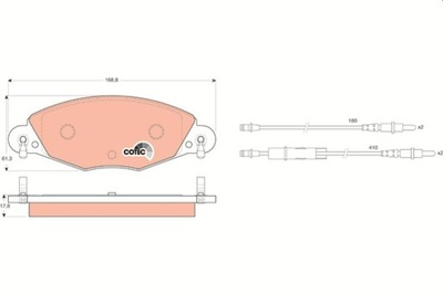 КОЛОДКИ ТОРМОЗНЫЕ CITROEN ПЕРЕД C5 GDB1449