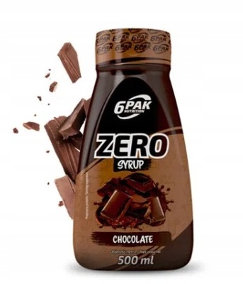 Sos ZERO SYRUP 6PAK Nutrition czekoladowy 500 ml