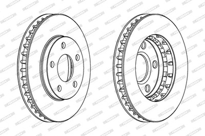 ДИСКИ ТОРМОЗНЫЕ ТОРМОЗНЫЕ ПЕРЕД FERODO DDF1030