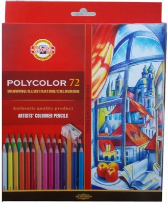 KREDKI POLYCOLOR 72 KOLORY KOH-I-NOOR 3837 karton