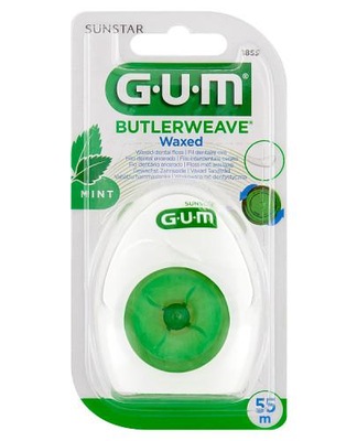 Sunstar Gum Butlerweave Nić płaska woskowana mięta 55 m