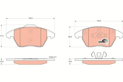 КОЛОДКИ ТОРМОЗНЫЕ - КОМПЛЕКТ COTEC GDB1605