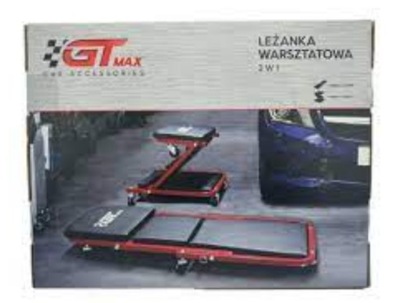 GT MAX Leżanka warsztatowa 2 w 1 stołek warsztatowy