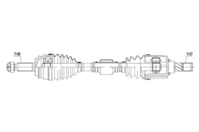 Привідний вал привідна jeep compass 2wd 2.0 -14 atm,prawa фото №1