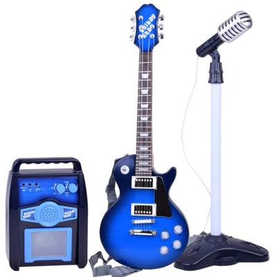 ZABAWKOWA GITARA ELEKTRYCZNA Z MIKROFONEM