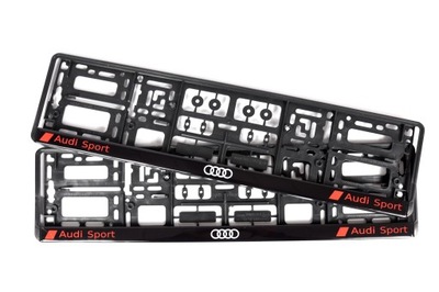 CUADROS TABLAS REJESTRACYJNEJ LOGOTIPO AUDI SPORT 2 PIEZAS  