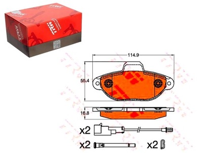 Trwgdb2041 гальмівні колодки ham. fiat перед punto/sc/500/ka фото №1