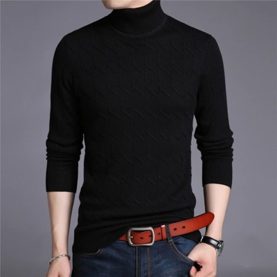 COODRONY Brand 100% Merino Wool Turtleneck Sweater