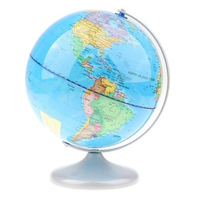 20cm metalowa podstawa Geograficzna mapa świata
