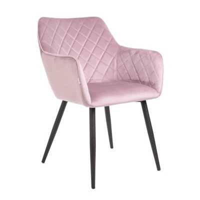 Krzesło SHELTON welurowe różowe 56x60x84cm HOMLA