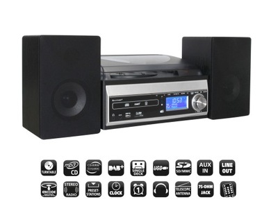 Soundmaster MCD1820 Gramofon CD/MP3 FM DAB+ USB