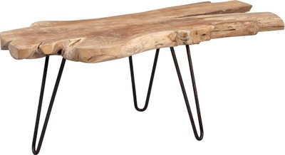 Stolik kawowy M2 Tallus drewno 100 x 40 x 40 cm buk ciemny vintage