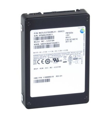 SSD Samsung PM1633a 3,84TB 2,5' SAS EMC 118000203