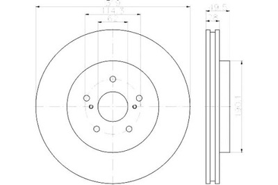 Hella гальмівні диски гальмівні 2szt lexus rx 400h mhu3_. фото №1