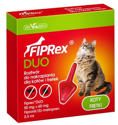 Fiprex DUO krople dla kotów i fretek