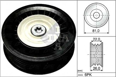 Schaeffler ina 532 0678 10 ролик направляющая / направляющая, ремень клиновой зубчатый фото №1