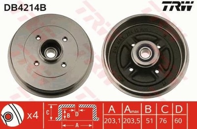 DB4214B BEBEN DE FRENADO DACIA LOGAN 04-  