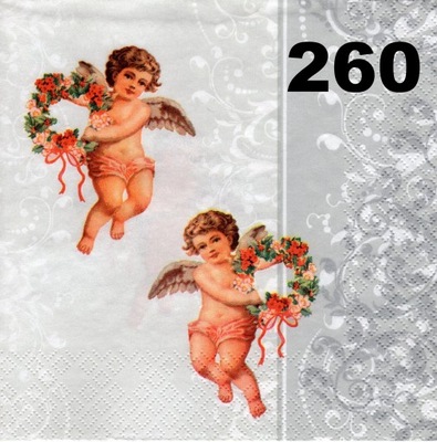 Serwetki do decoupage-1szt-ANIOŁKI nr 260